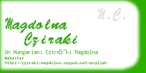 magdolna cziraki business card